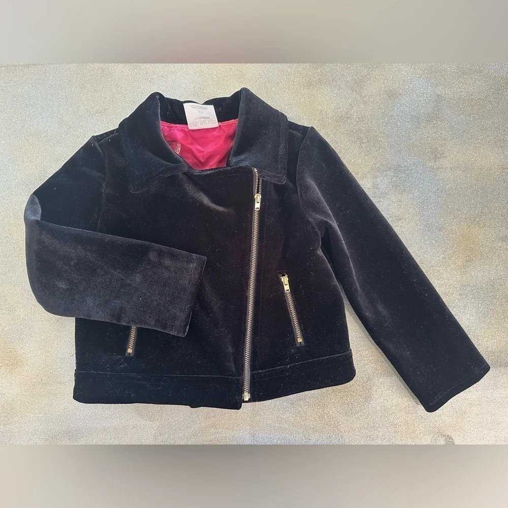 Genuine Kids Oshkosh Black Velvet Bomber Jacket (629)